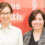 Rutgers faculty Jackie Thaw left and Cara Cuite